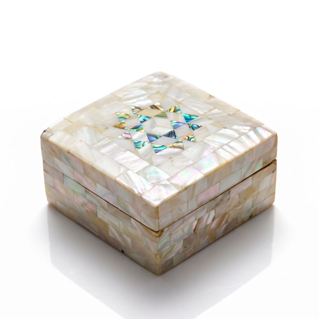 Pearl Square Box — Teal Star