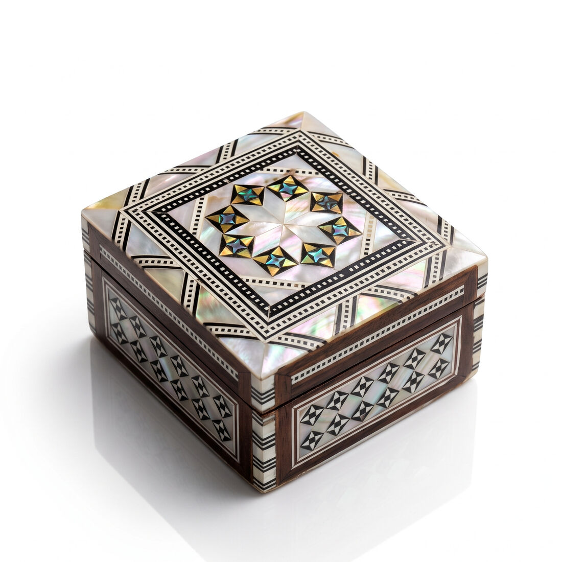 Khatam Square Box — Abalone Star